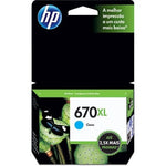 Cartucho de tinta HP 670XL Ciano CZ118AB Alto Rendimento - CartuchoNet
