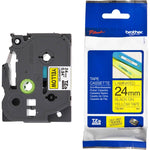 Fita Brother TZe-651 24mm Preto/Amarelo - CartuchoNet