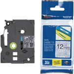 Fita Brother TZE-MPSL31 12mm Preto sobre Prata Renda - CartuchoNet