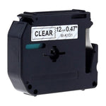 Fita Compatível G&G M-131 12mm Preto/Transparente p/ Brother