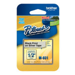 Fita Rotulador Brother 12mm M-931 Preto/Prata