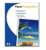 Papel Fotográfico Neutro Auto Adesivo 130g A4 20 Folhas PP - CartuchoNet