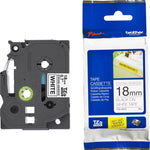 Fita Industrial Brother TZE-S241 18mm Preto/Branco