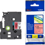 Fita Brother TZE-441 18mm Preto/Vermelho - CartuchoNet