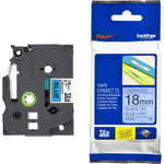 Fita Brother TZE-541 18mm Preto/Azul - CartuchoNet