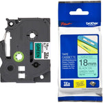 Fita Brother TZE-741 18mm Preto sobre Verde
