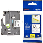 Fita Brother TZE-S231 12mm Preto sobre Branco Industrial - CartuchoNet