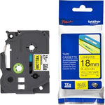Fita Brother TZE-641 18mm Preto Amarelo