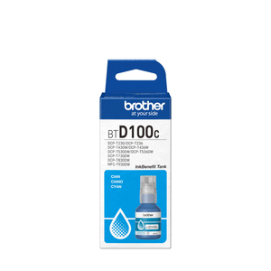 Garrafa de Tinta Brother BTD100C Ciano