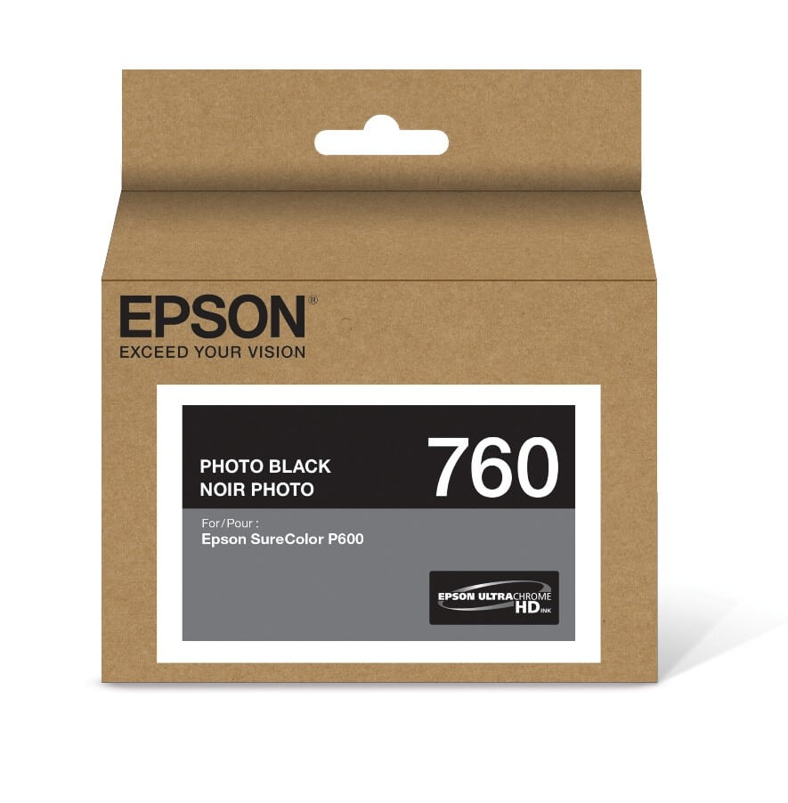 Cartucho de Tinta Epson T760120 UltraChrome HD Photo Black 26ml p/ P600 - CartuchoNet