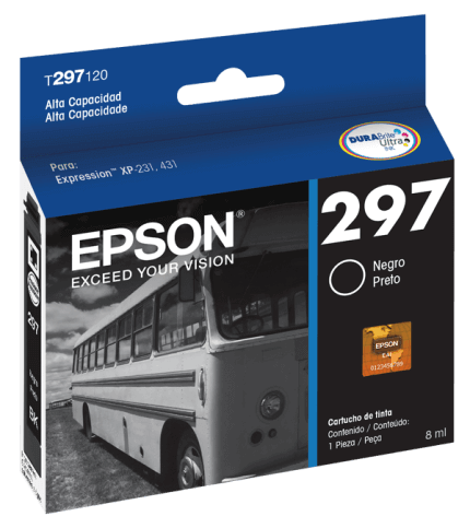 Cartucho de Tinta Epson 297 T297120 Preto Alto Rendimento - CartuchoNet