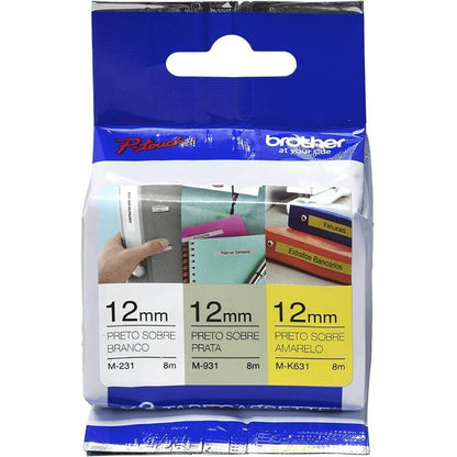 Fita p/rotulador Brother com 3 fitas M231/MK631/M931 MV3B
