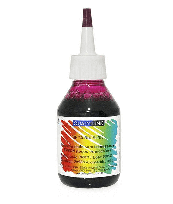 Tinta para Bulk Ink Epson 355 C Magenta Qualy Ink 100G