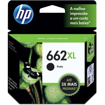 Cartucho de Tinta HP 662XL Preto CZ105AB - CartuchoNet