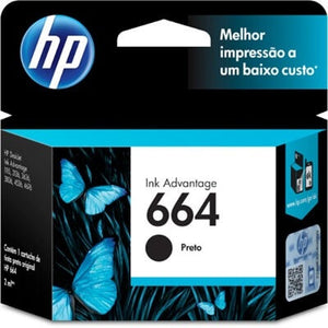 Cartucho de Tinta HP 664 Preto F6V29A F6V29AB - CartuchoNet