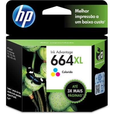 Cartucho de Tinta HP 664XL Color F6V30A F6V30AB - CartuchoNet