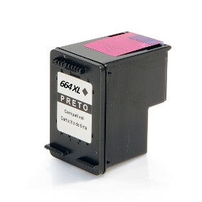 Cartucho de Tinta Compatível Master Print 664XL Preto p/ HP F6V31A F6V31AB - CartuchoNet