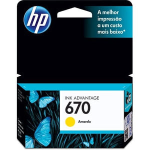 Cartucho de Tinta HP 670 Amarelo CZ116AB - CartuchoNet