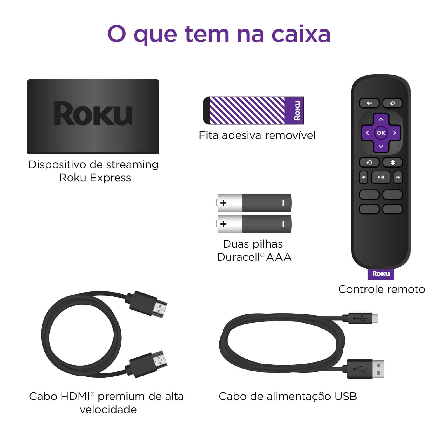 Roku Express Streaming player Full HD - 3930BR - CartuchoNet