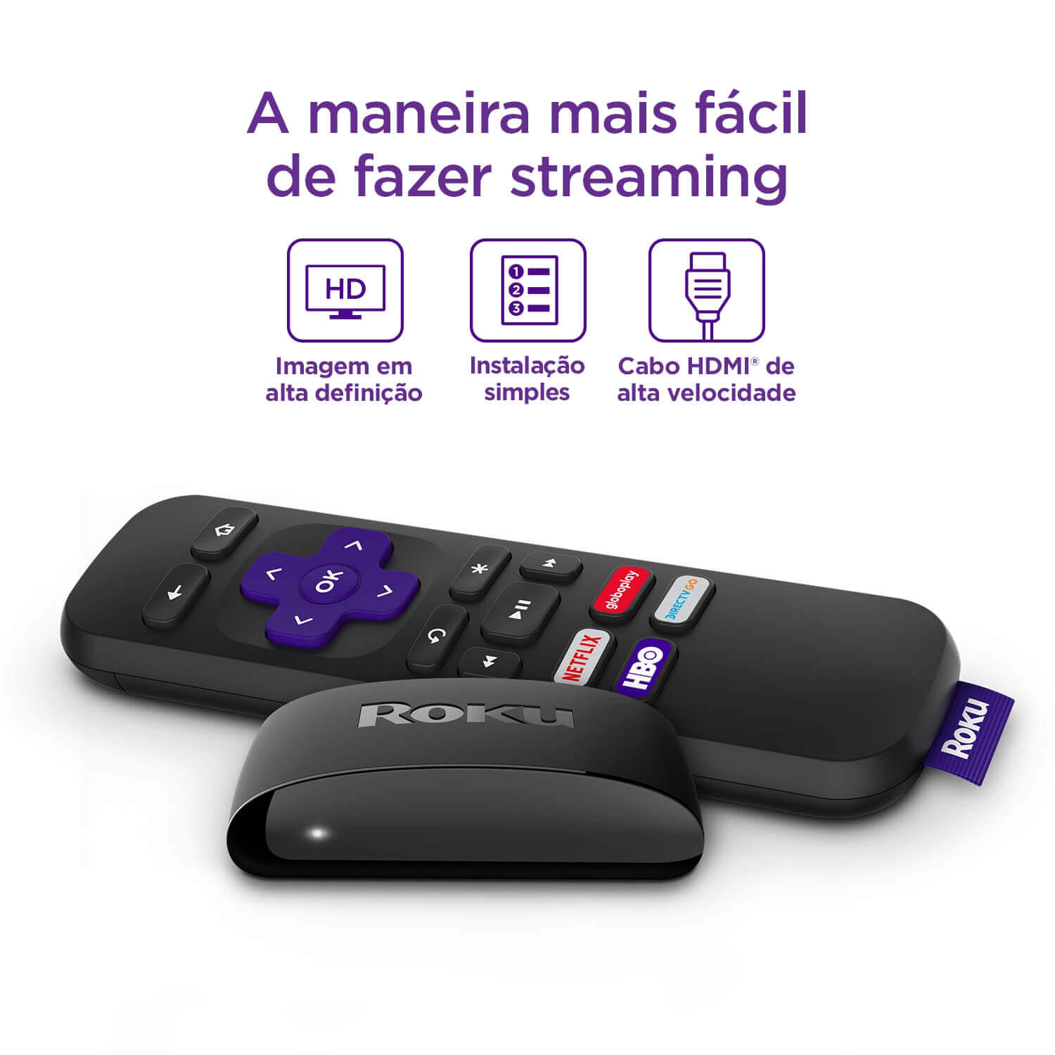 Roku Express Streaming player Full HD - 3930BR - CartuchoNet