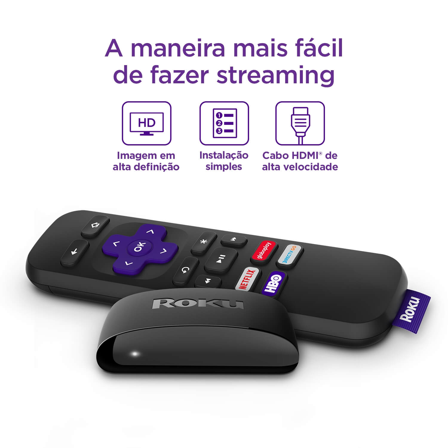 Roku Express Streaming player Full HD - 3930BR - CartuchoNet