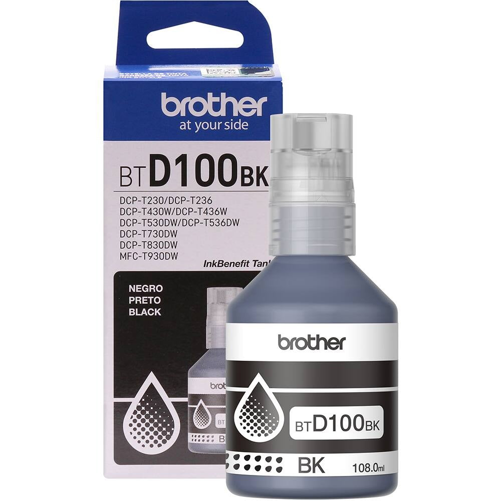 Garrafa de Tinta Brother BTD100BK Preto