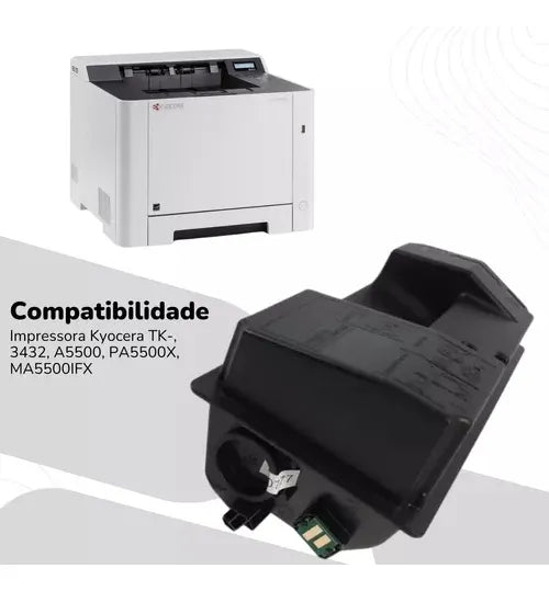 Toner Compatível Kyocera TK-3432 | PA5500X | 21K - CartuchoNet