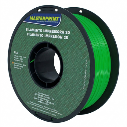 Filamento 3D PLA Verde 1.75mm 1kg - DER 4v