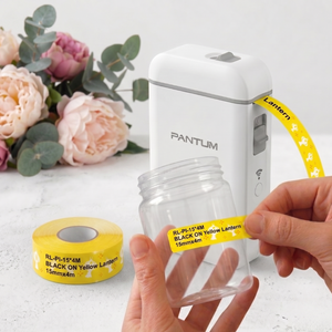 Fita para Rotuladora Pantum PP-110 Amarela Lanterna (15mm x 4m)
