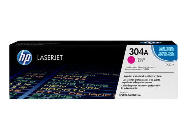 Cartucho Toner HP 304A Laserjet CC533A Magenta - CartuchoNet