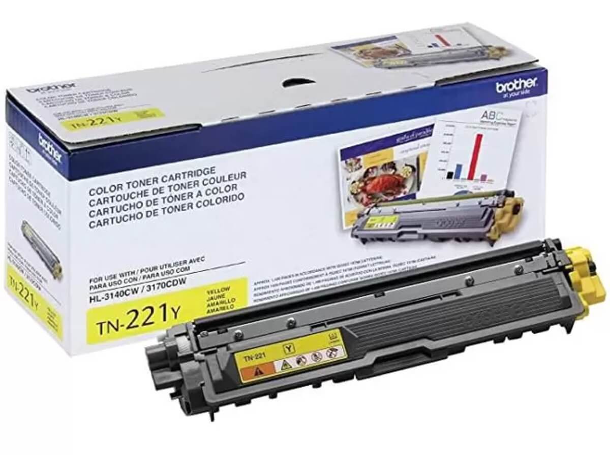 Cartucho Toner Brother TN-221Y Amarelo