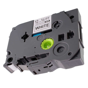 Fita Compatível TZE-S231 Industrial Brother 12mm Preto/Branco Premium - CartuchoNet