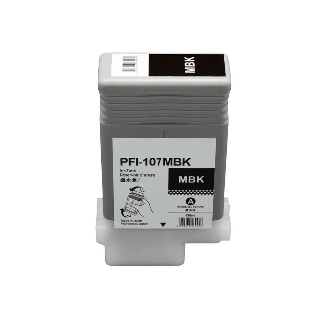 Cartucho Compatível PFI 107 MBK Medium Black pigmentada p/ G&G Canon - CartuchoNet