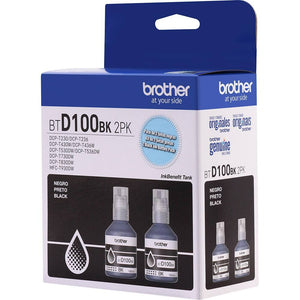 Pack 02 garrafas Refil de tinta Brother BTD60BK Preto