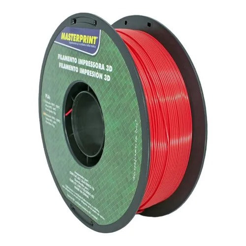 Filamento 3D PLA Vermelho 1.75mm 1kg - DER 4v