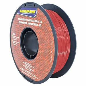 Filamento 3D PETG Vermelho 1.75mm 1kg - DER 4v