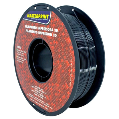 Filamento 3D PETG Preto 1.75mm 1kg - DER 4v