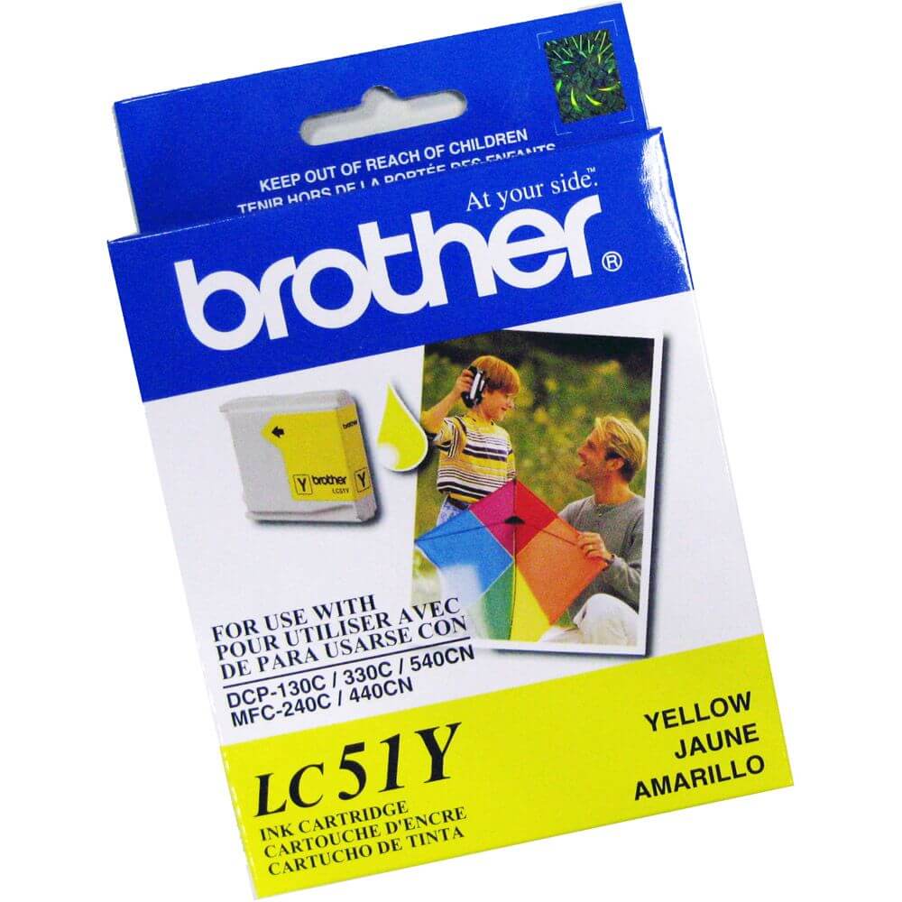 Cartucho Tinta Brother LC-51Y Amarelo - CartuchoNet
