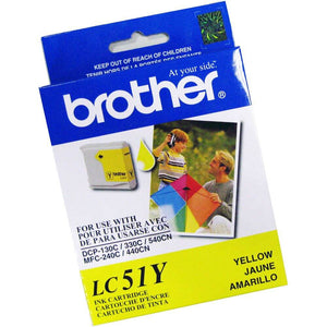 Cartucho Tinta Brother LC-51Y Amarelo - CartuchoNet