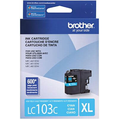 Cartucho de Tinta Brother LC 103 C Azul - CartuchoNet