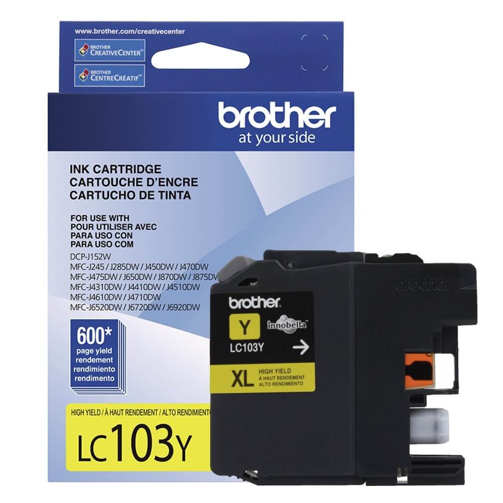 Cartucho de Tinta Brother LC 103 Y Amarelo