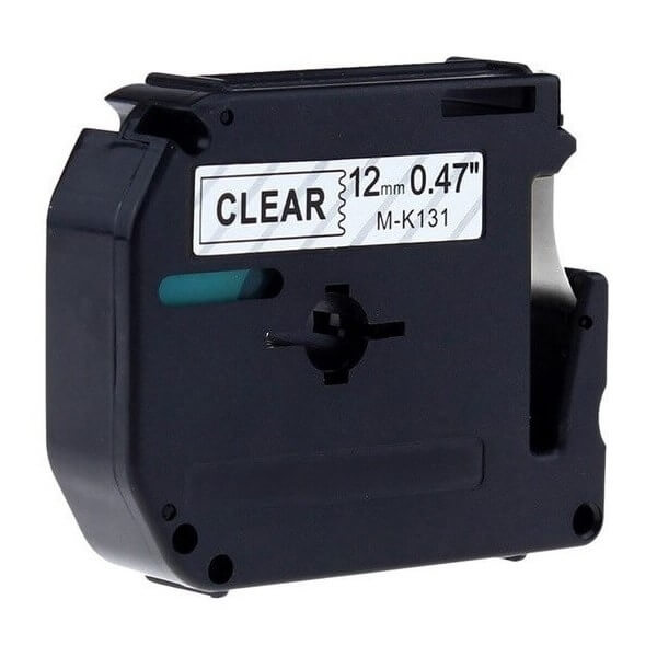 Fita Compatível G&G M-131 12mm Preto/Transparente p/ Brother