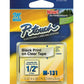 Fita Rotulador Brother 12mm M-131 Preto/Transparente 