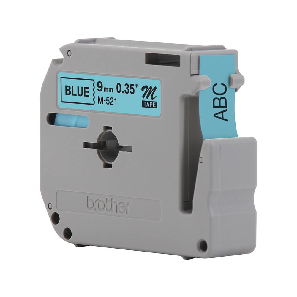 Fita Brother M-521 9mm Preto/Azul - CartuchoNet