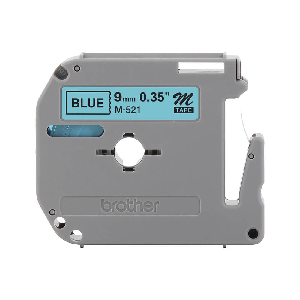 Fita Brother M-521 9mm Preto/Azul - CartuchoNet