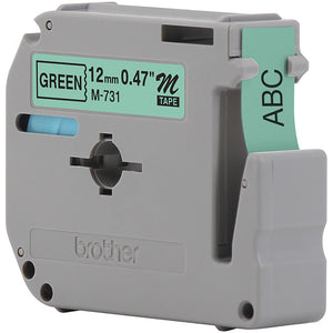 Fita Brother M-731 12mm Preto/Verde