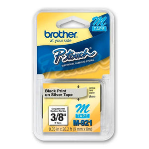 Fita Brother M-921 9mm Preto/Prata - CartuchoNet