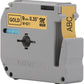 Fita Brother M-821 9mm Preto/Dourado - CartuchoNet