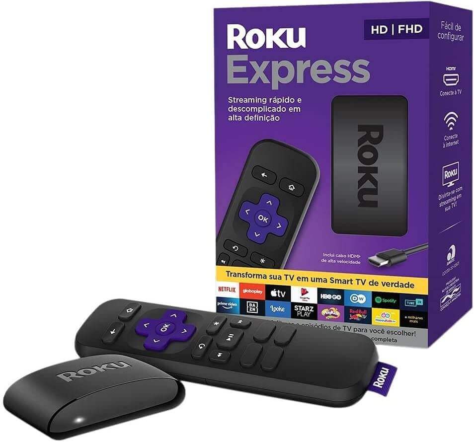 Roku Express Streaming player Full HD - 3930BR - CartuchoNet