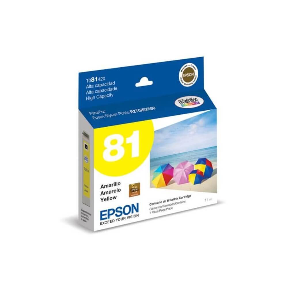 Cartucho Epson 81 T081420 Amarelo - CartuchoNet